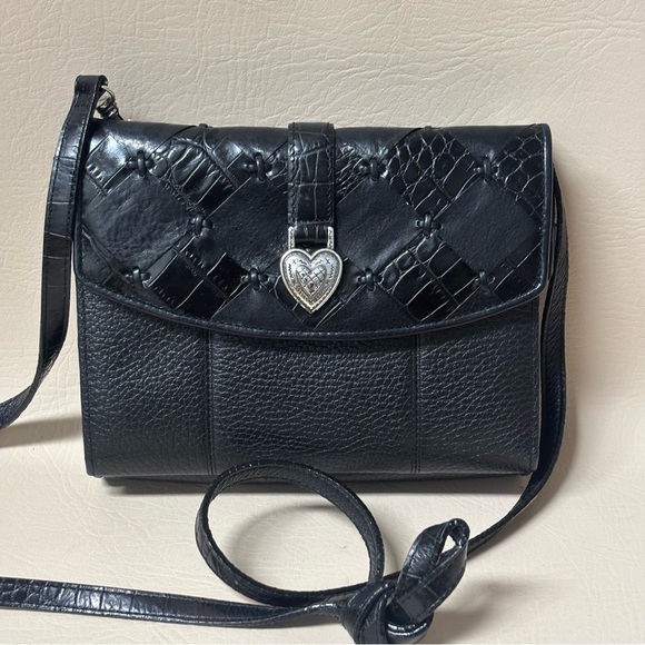 Brighton Handbags - BRIGHTON Black Crossbody
Purse Foldout Wallet